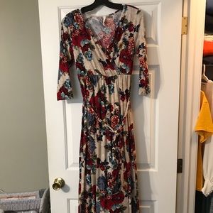 Pink blush maternity dress